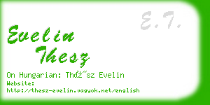 evelin thesz business card